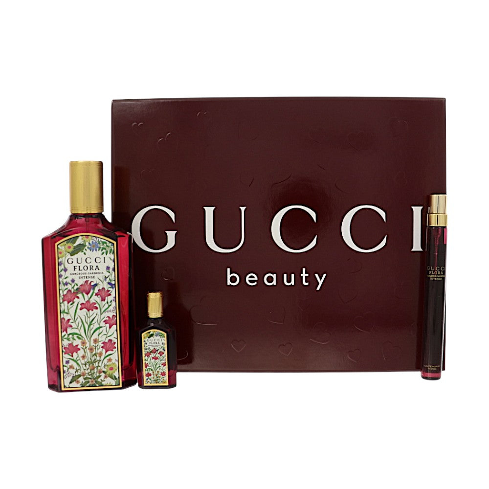 Gucci Flora Gorgeous Gardenia Intense by Gucci 3.3 Oz Eau De Parfum Gift Set for Women