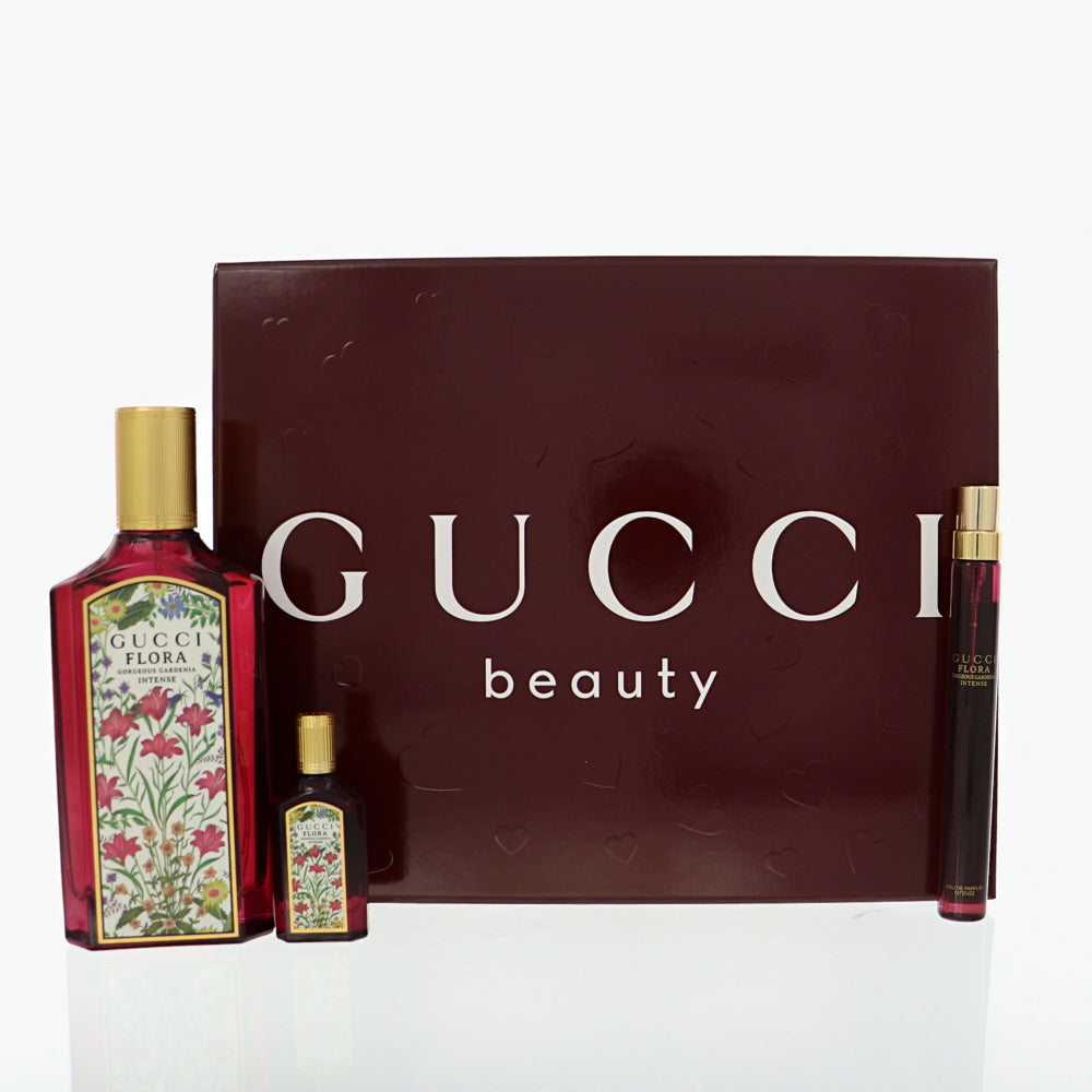 Gucci Flora Gorgeous Gardenia Intense by Gucci 3.3 Oz Eau De Parfum Gift Set for Women