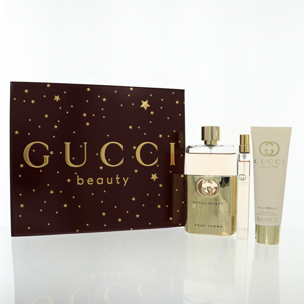 Gucci Guilty by Gucci 3.0 Oz Eau De Parfum Gift Set for Women
