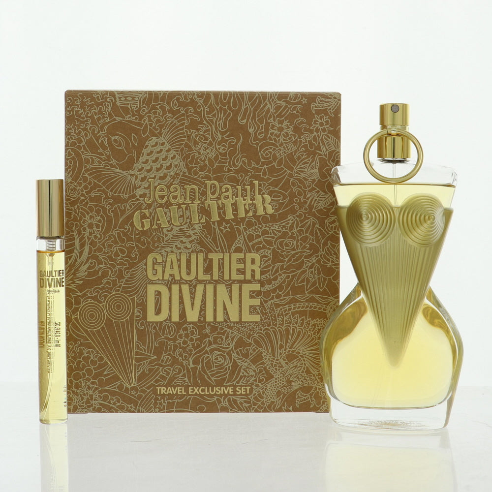 Jean Paul Gaultier Devine By Jean Paul Gaultier Perfume 2 Piece Gift Set - 3.4 Oz Eau De Parfum Spray, 0.34 Oz Eau De Parfum Spray For Women - Gift Set