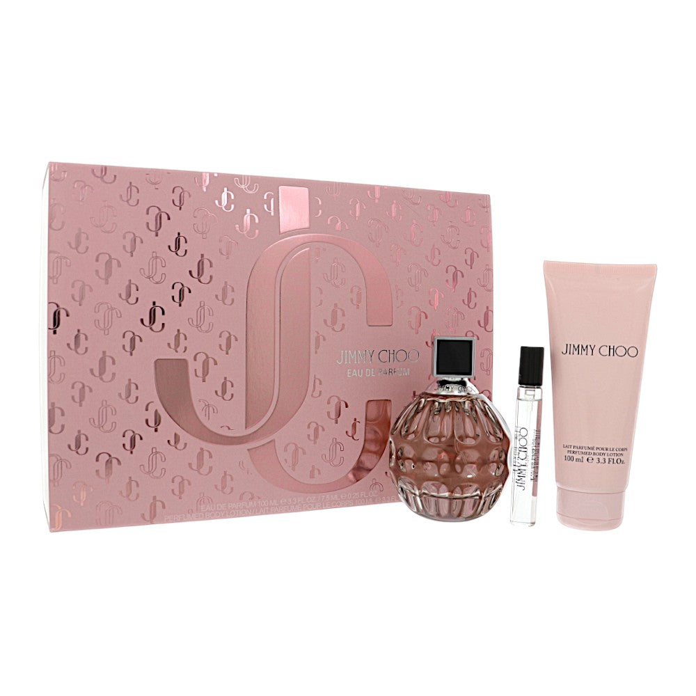 Jimmy Choo by Jimmy Choo 3.3 Oz Eau De Parfum Body Lotion Gift Set for Women