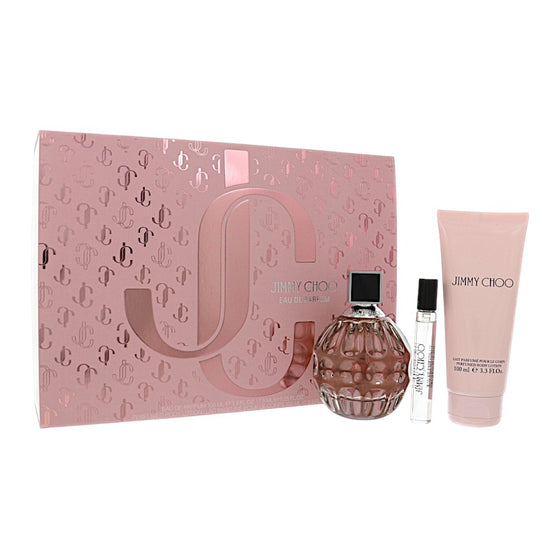 Jimmy Choo by Jimmy Choo 3.3 Oz Eau De Parfum Body Lotion Gift Set for Women