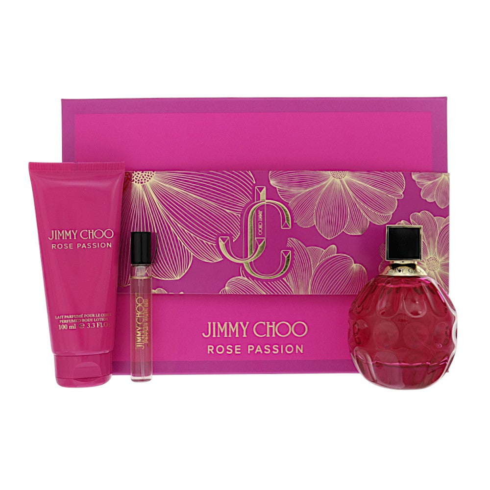 Jimmy Choo Rose Passion by Jimmy Choo 3.3 Oz Eau De Parfum Gift Set for Women