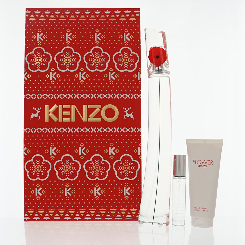 Kenzo Flower by Kenzo 3.3 Oz Eau De Parfum Spray Gift Set for Women