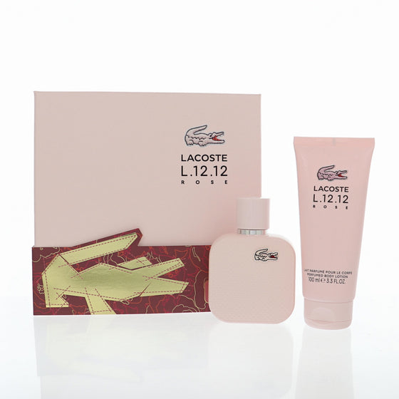 Lacoste L.12.12 Rose by Lacoste 1.7 Oz Eau De Parfum Gift Set for Women