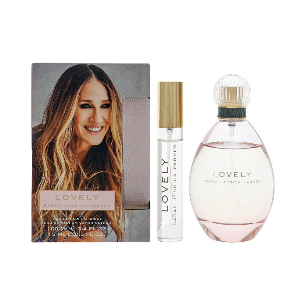 Lovely By Sarah Jessica Parker Perfume 2 Piece Gift Set - 3.4 Oz Eau De Parfum Spray, 0.5 Oz Eau De Parfum Spray For Women - Gift Set