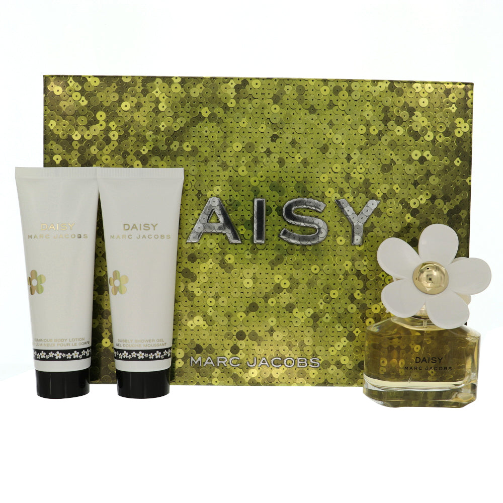 Marc Jacobs Daisy By Marc Jacobs Perfume 3 Piece Gift Set - 1.6 Oz Edt Spray, 2.5 Oz Body Lotion, 2.5 Oz Shower Gel For Women - Gift Set