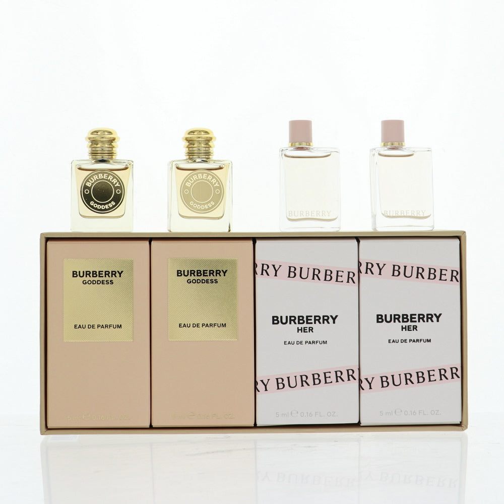 Burberry By Burberry Perfume 4 Piece Gift Set - 0.16 Oz Her Eau De Parfum Spray, 0.16 Oz Her Eau De Parfum Spray, 0.16 Oz Goddess Eau De Parfum Spray, 0.16 Oz Goddess Eau De Parfum Spray For Women - Gift Set