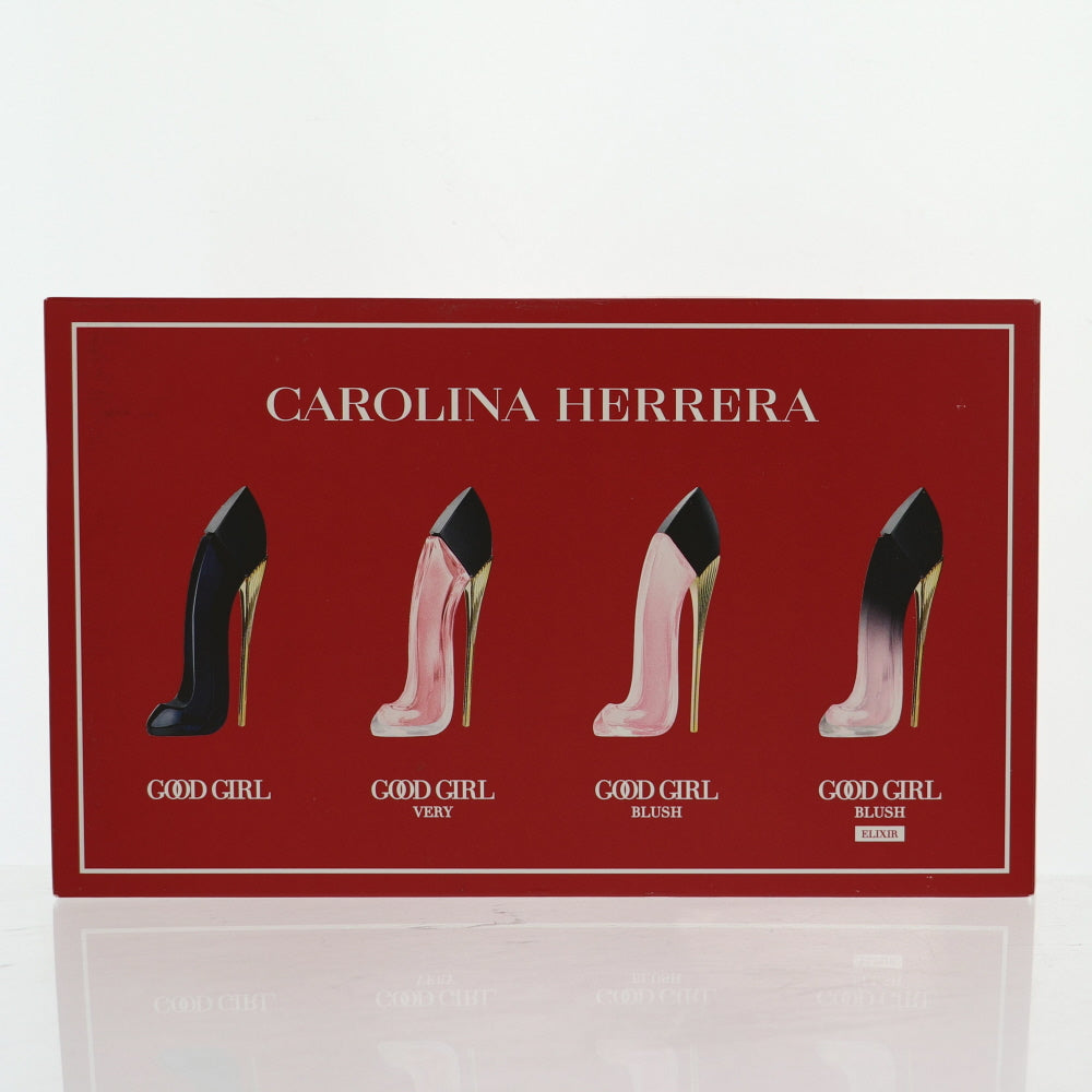 Good Girl By Carolina Herrera 4 Piece Gift Set - 0.24 Oz Good Girl Eau De Parfum Spray, 0.24 Oz Very Good Girl Eau De Parfum Spray, 0.24 Oz Blush Eau De Parfum Spray, 0.24 Oz Blush Elixir Eau De Parfum Spray For Women In Gift Set