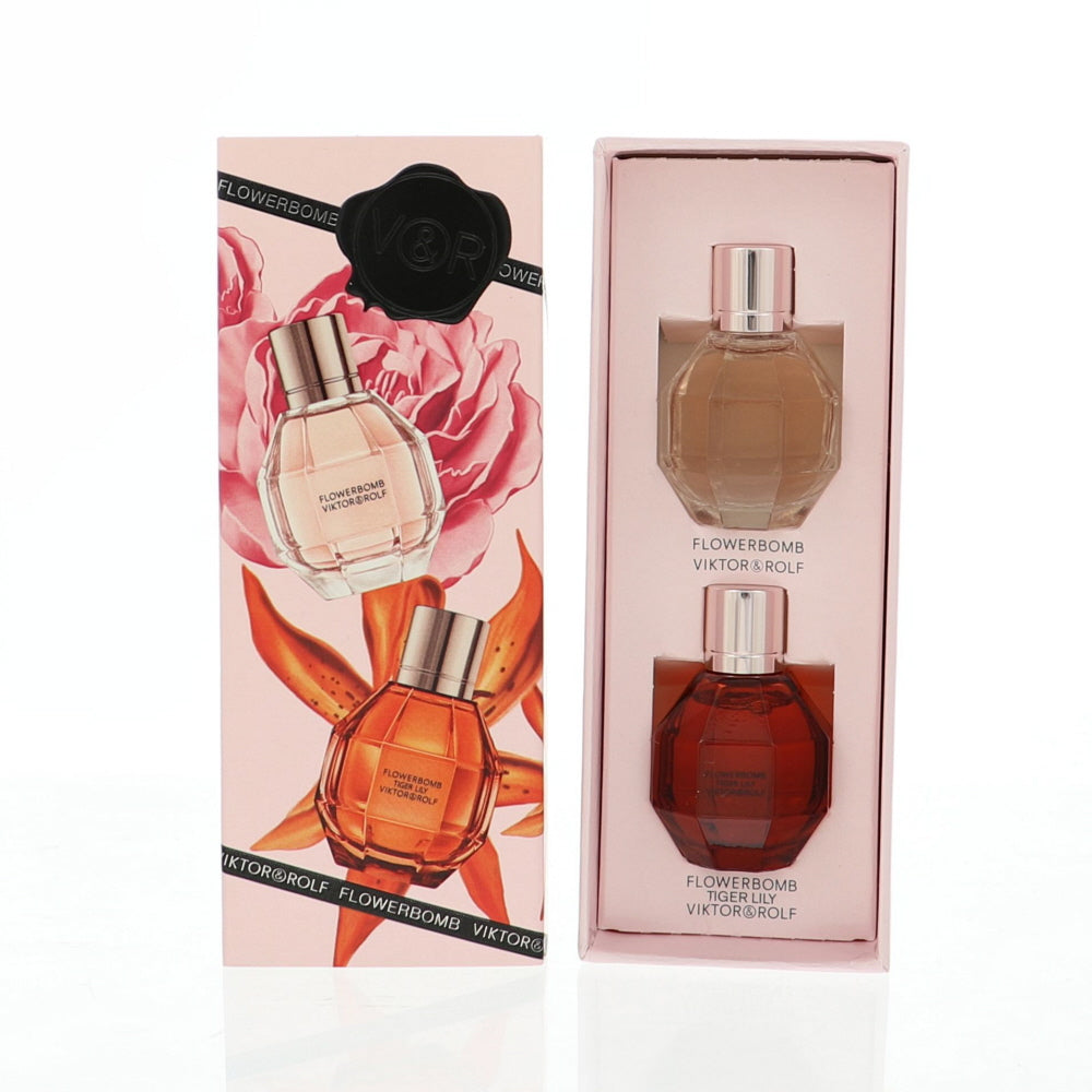 Mini Flowerbomb Set By Viktor & Rolf Perfume 0.24 Oz Flowerbomb Edp Spray For Women - Gift Set