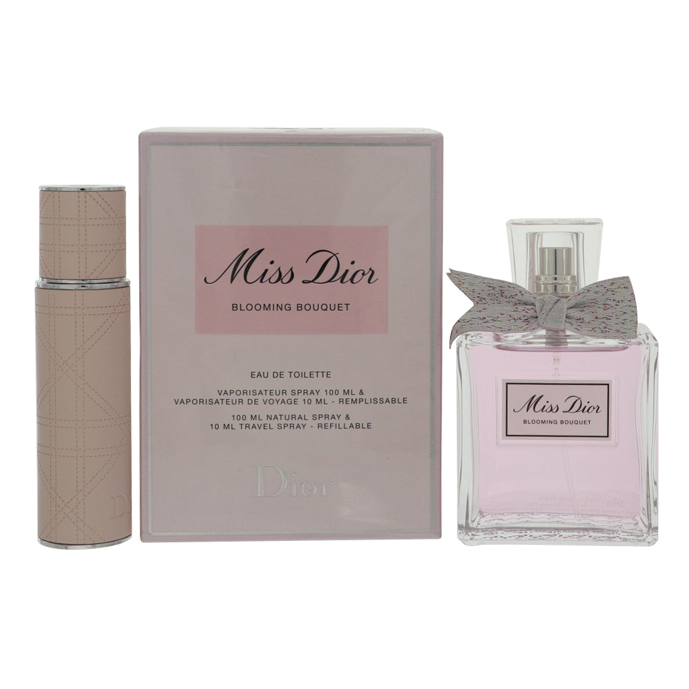 Miss Dior Blooming Bouquet By Christian Dior 2 Piece Gift Set - 3.4 Oz Eau De Toilette Spray, 0.34 Oz Eau De Toilette Refillable Spray For Women In Gift Set