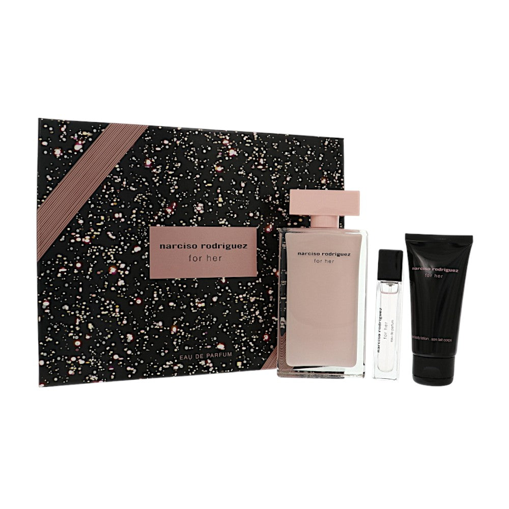 Narciso Rodriguez by Narciso Rodriguez 3.3 Oz Eau De Parfum Body Lotion Gift Set for Women