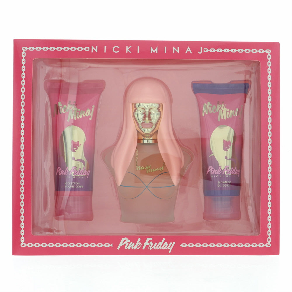 Nicki Minaj Pink Friday by Nicki Minaj 3.4 Oz Eau De Parfum Body Lotion Gift Set for Women