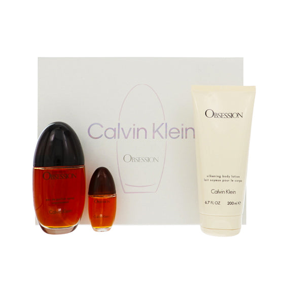 Obsession by Calvin Klein 3.4 Oz Eau De Parfum Gift Set for Women