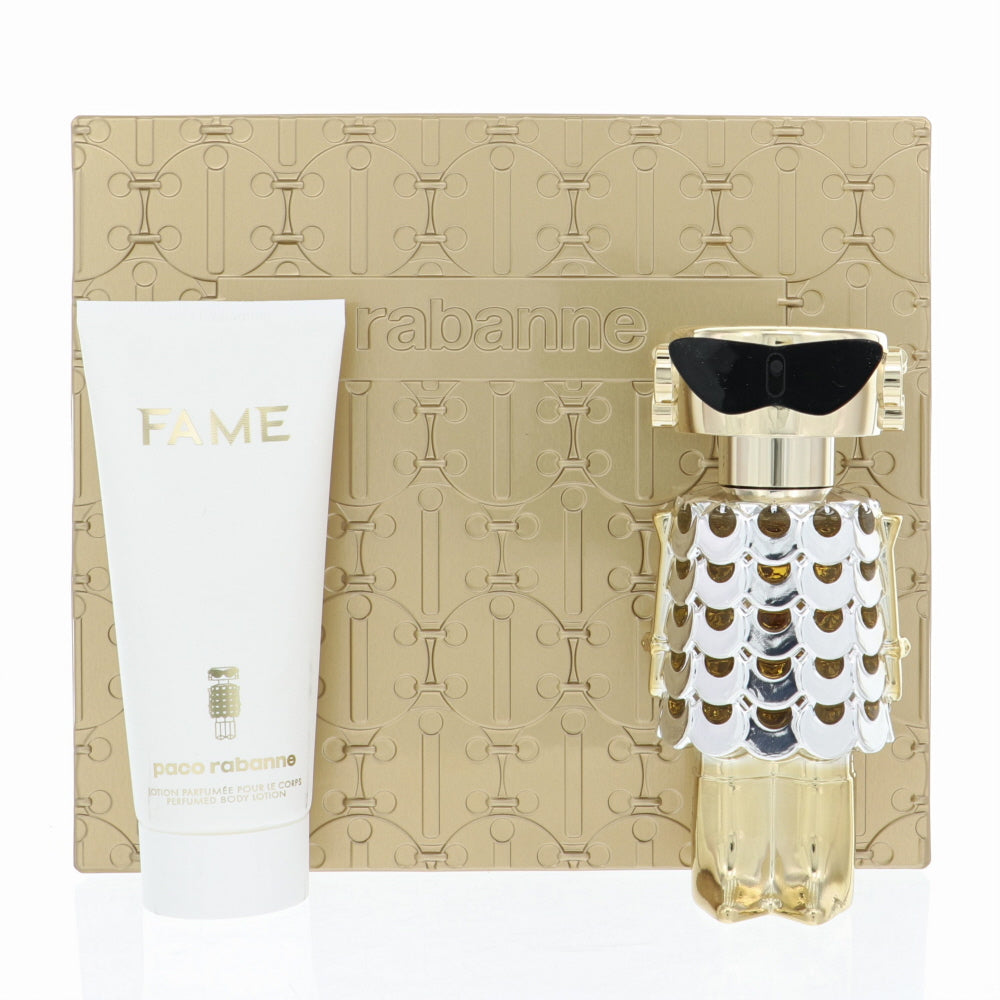 Paco Rabanne Fame By Paco Rabanne Perfume 2 Piece Gift Set - 2.7 Oz Eau De Parfum Spray, 3.4 Oz Perfumed Body Lotion For Women - Gift Set