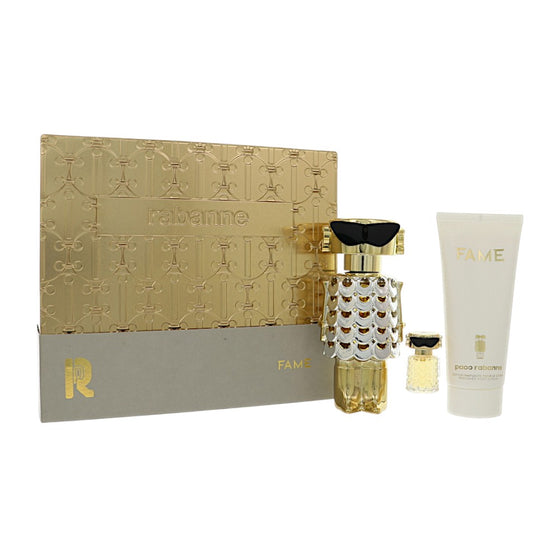 Paco Rabanne Fame by Paco Rabanne 2.7 Oz Eau De Parfum Body Lotion Gift Set for Women