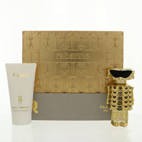 Fame Intense by Paco Rabanne 1.7 Oz Eau De Parfum Body Lotion Gift Set for Women