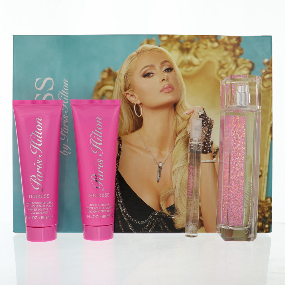 Paris Hilton Heiress By Paris Hilton Perfume 4 Piece Gift Set - 3.4 Oz Eau De Parfum Spray, 0.34 Oz Eau De Parfum Spray, 3.0 Oz Body Lotion, 3.0 Oz Shower Gel For Women - Gift Set
