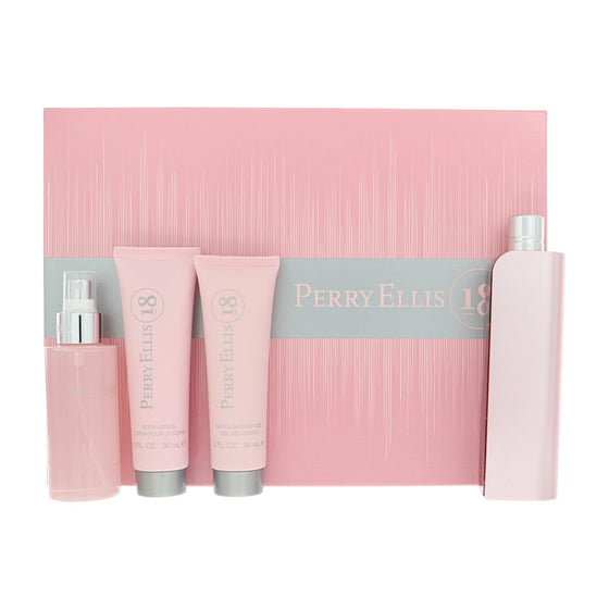 Perry Ellis 18 by Perry Ellis 3.4 Oz Eau De Parfum Body Lotion Gift Set for Women
