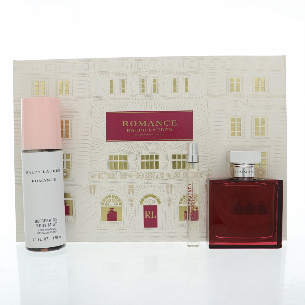 Ralph Lauren Romance Intense 3Pcset 3.4 Oz Eau De Parfum Spray / 5.1 Oz Body Mist / 10Ml for Women