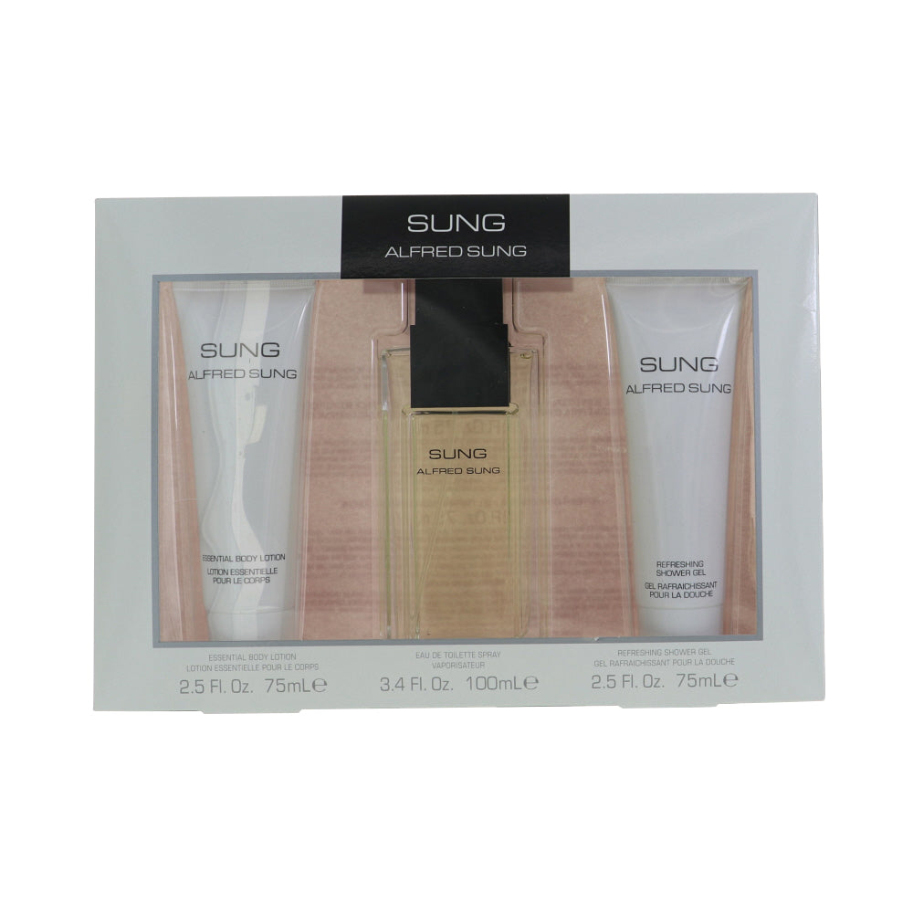 Sung by Alfred Sung 3.4 Oz Eau De Toilette Body Lotion Gift Set for Women