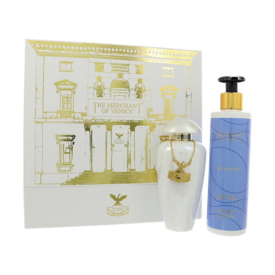 My Pearls by The Merchant Of Venice 3.4 Oz Eau De Parfum Body Lotion Gift Set for Women