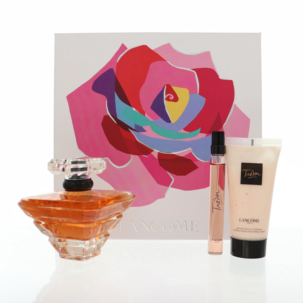 Tresor By Lancome Perfume 3.4 Oz Eau De Parfum Spray For Women - Gift Set