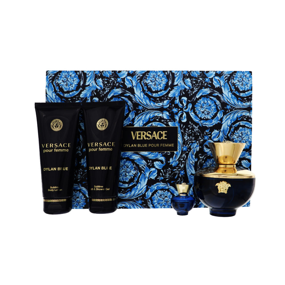 Dylan Blue by Versace 3.4 Oz Eau De Parfum Gift Set for Women