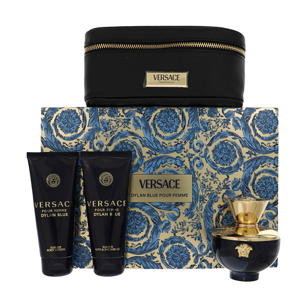 Dylan Blue by Versace Gift Set 3 Pcs for Women Bag