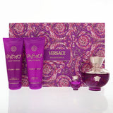 Versace Dylan Purple By Versace Perfume 4 Piece Gift Set - 3.4 Oz Edp Spray, 0.17 Oz Edp Spray, 3.4 Oz Bath And Shower Gel, 3.4 Oz Body Lotion For Women - Gift Set
