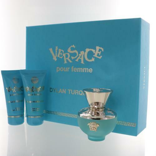 Dylan Turquoise By Versace 3 Piece Gift Set - 1.7 Oz Eau De Toilette Spray For  In 