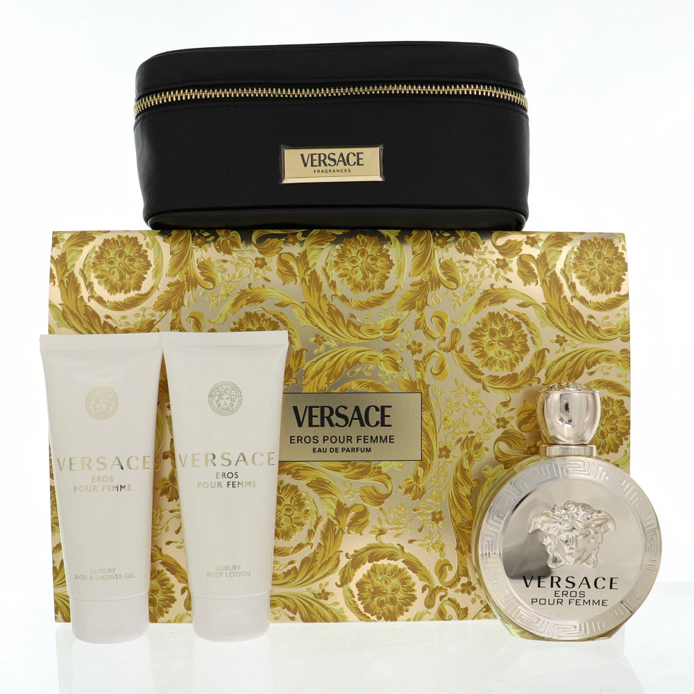 Versace Eros Pour Femme by Versace 3.4 Oz Eau De Parfum Gift Set for Women
