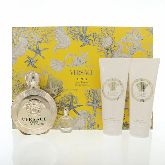Versace Eros Pour Femme by Versace Gift Set 4 Pcs for Women