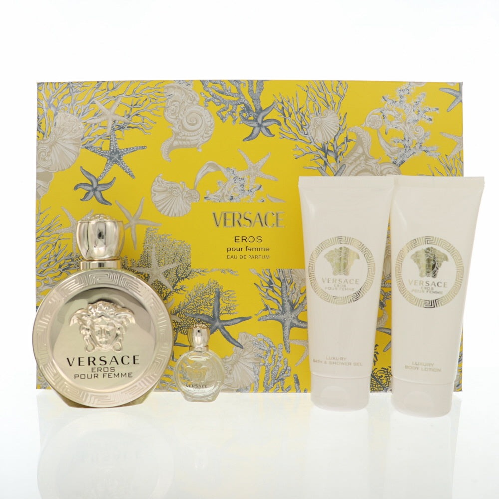 Versace Eros Pour Femme by Versace 3.4 Oz Eau De Parfum Gift Set for Women