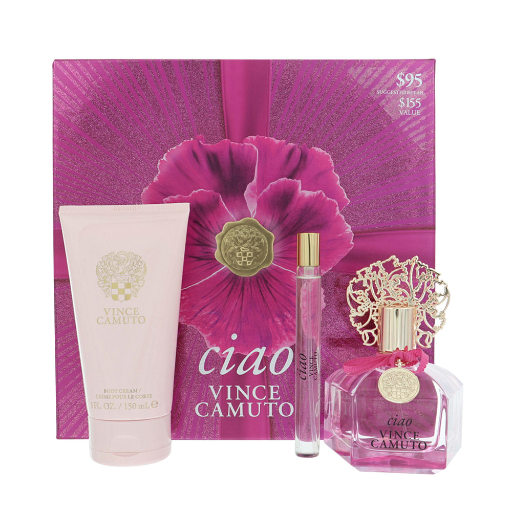 Vince Camuto Ciao By Vince Camuto Perfume 3 Piece Gift Set - 3.4 Oz Eau De Parfum Spray For Women - Gift Set