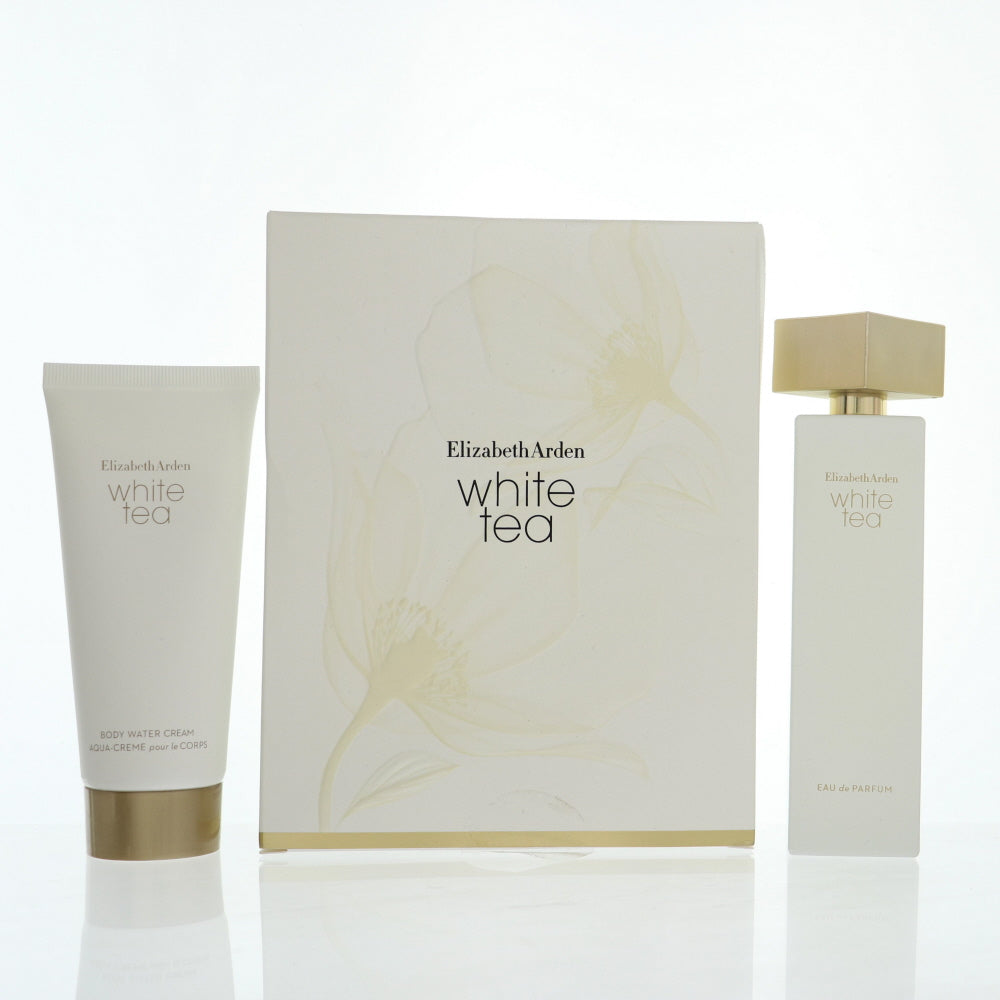 White Tea By Elizabeth Arden Perfume 2 Piece Gift Set - 3.3 Oz Eau De Parfum Spray, 3.3 Oz Body Water Cream For Women - Gift Set