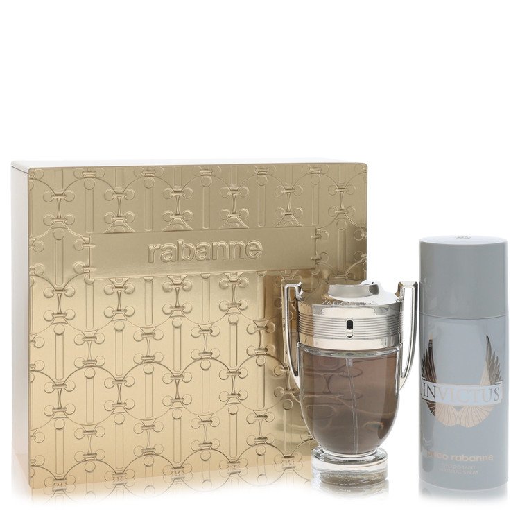 Invictus by Paco Rabanne 3.4 Oz Gift Set - Eau De Toilette Spray + 5.1 Oz Deodorant Spray for Men