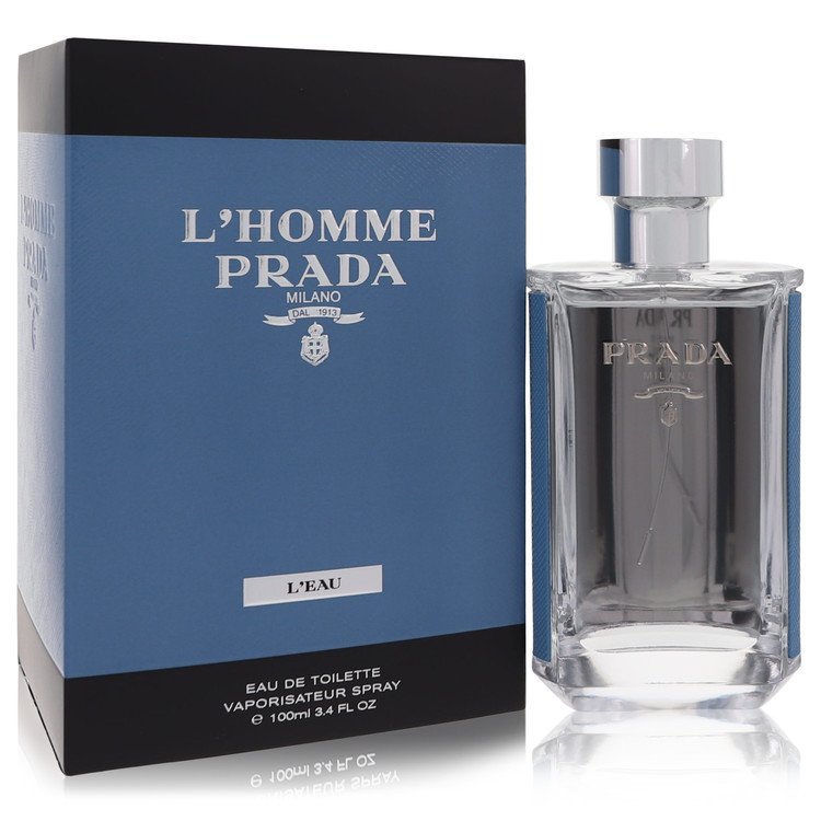 Prada L'Homme L'Eau By Prada Cologne 3.4 Oz Eau De Toilette Spray For Men - Box