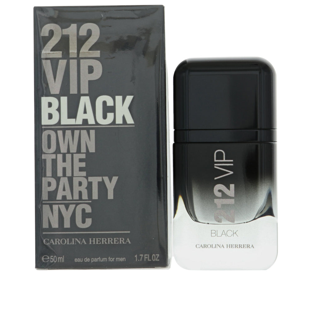 212 Vip Black By Carolina Herrera Cologne 1.7 Oz Eau De Parfum Spray For Men - Box
