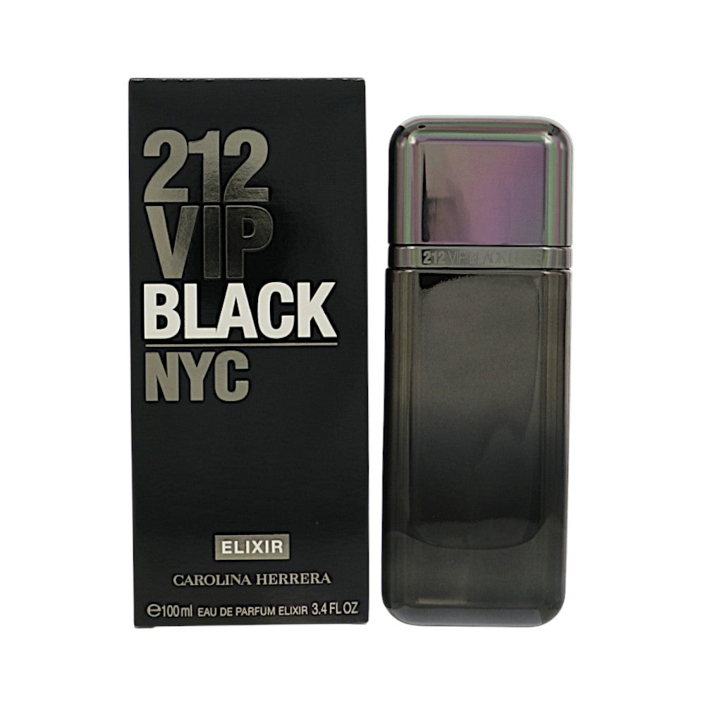 212 Vip Black Elixir by Carolina Herrera 3.4 Oz Eau De Parfum for Men