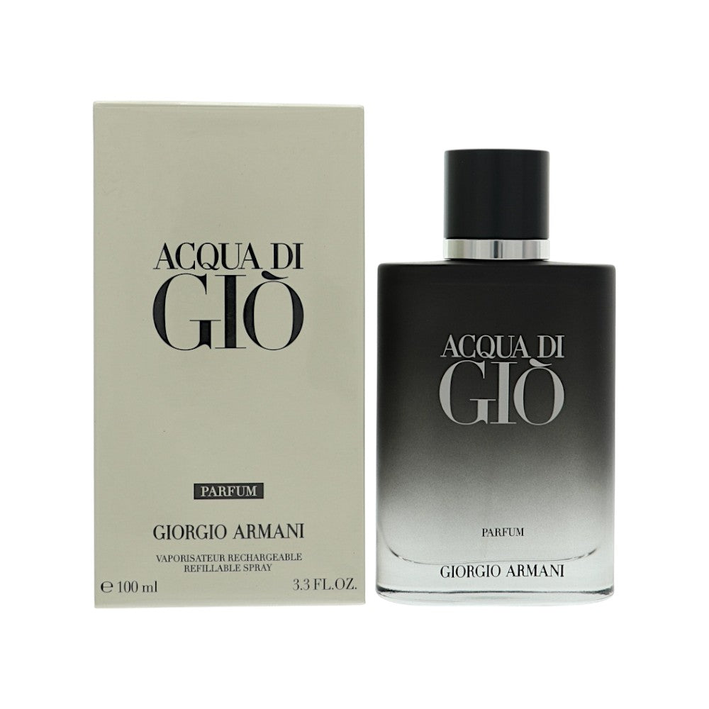 Acqua Di Gio Parfum by Giorgio Armani 3.3 Oz Parfum Spray In Box for Men