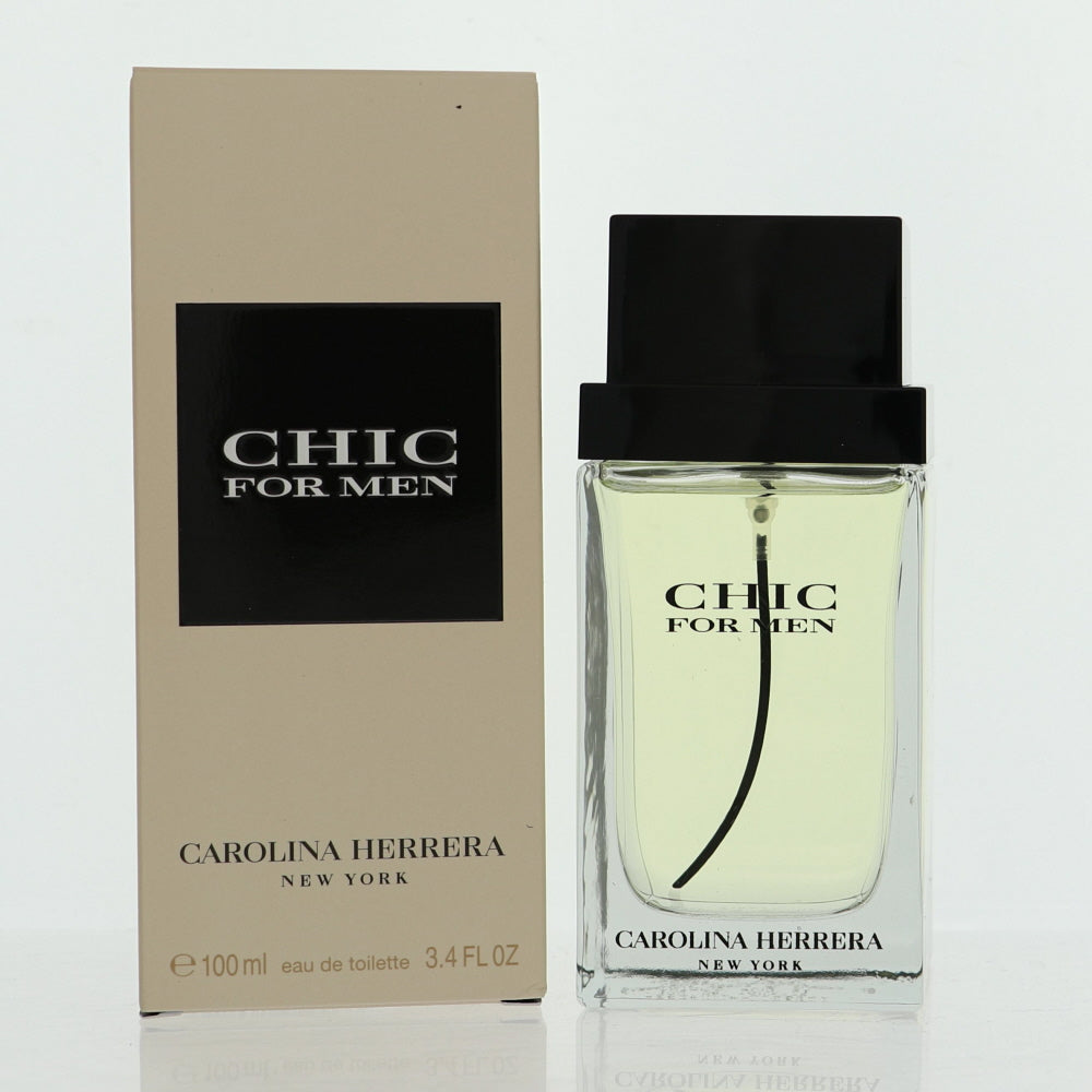 Chic By Carolina Herrera 3.4 Oz Eau De Toilette Spray For Men In Box