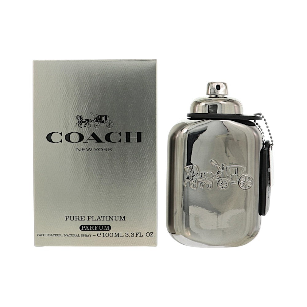 Coach Pure Platinum by Coach 3.3 Oz Parfum Spray In Box for Men