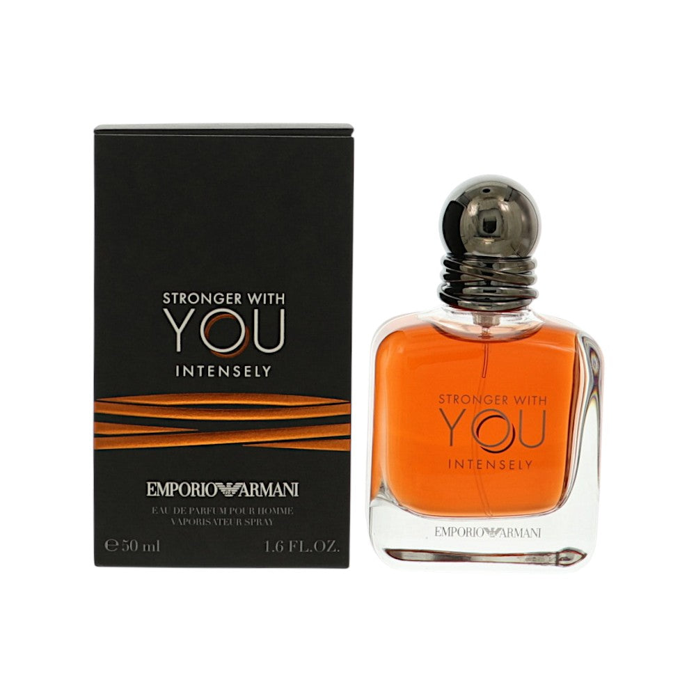 Stronger With You Intensely by Emporio Armani 1.6 Oz Eau De Parfum Spray In Box for Men