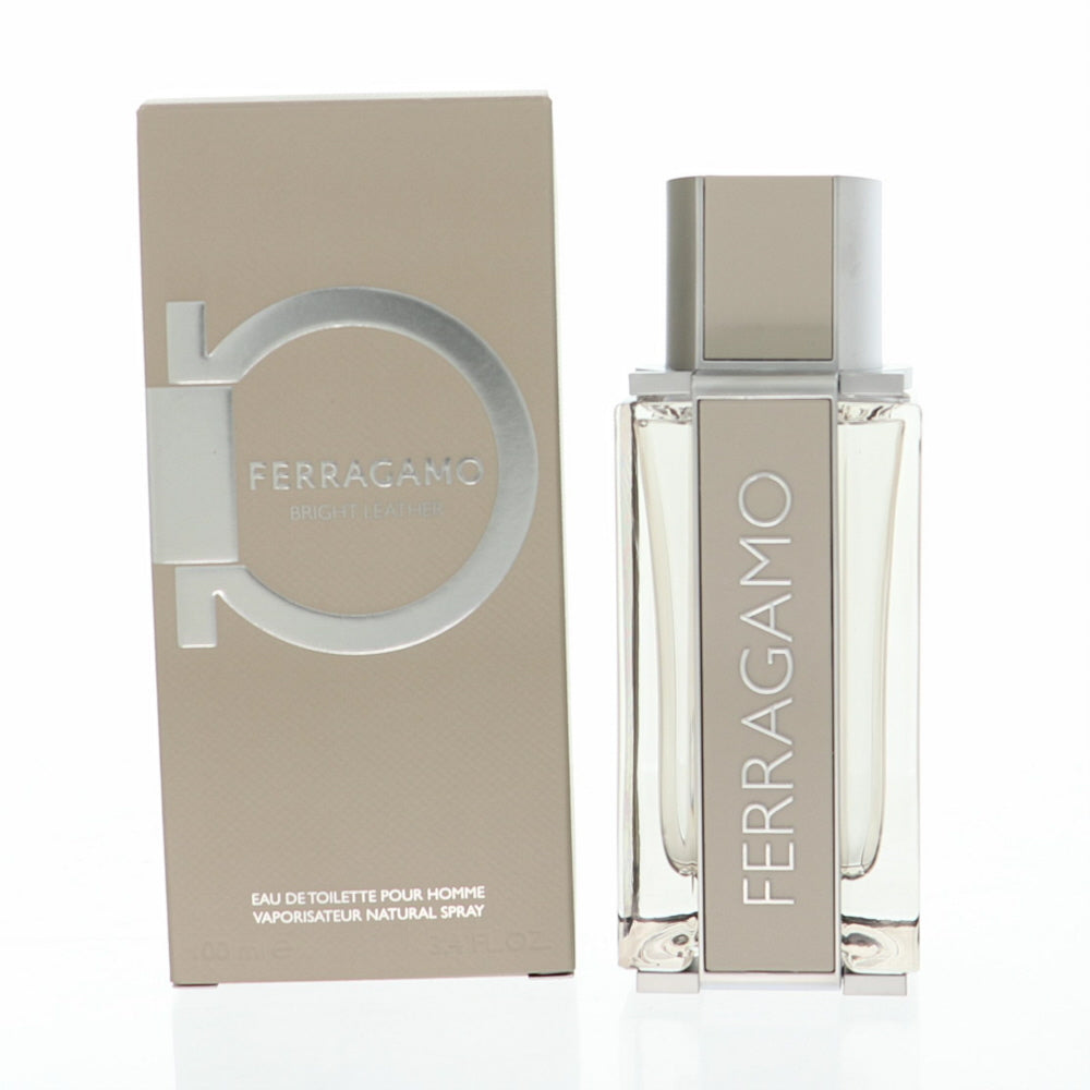 Bright Leather By Salvatore Ferragamo for Men - 3.4 OZ EAU DE TOILETTE SPRAY