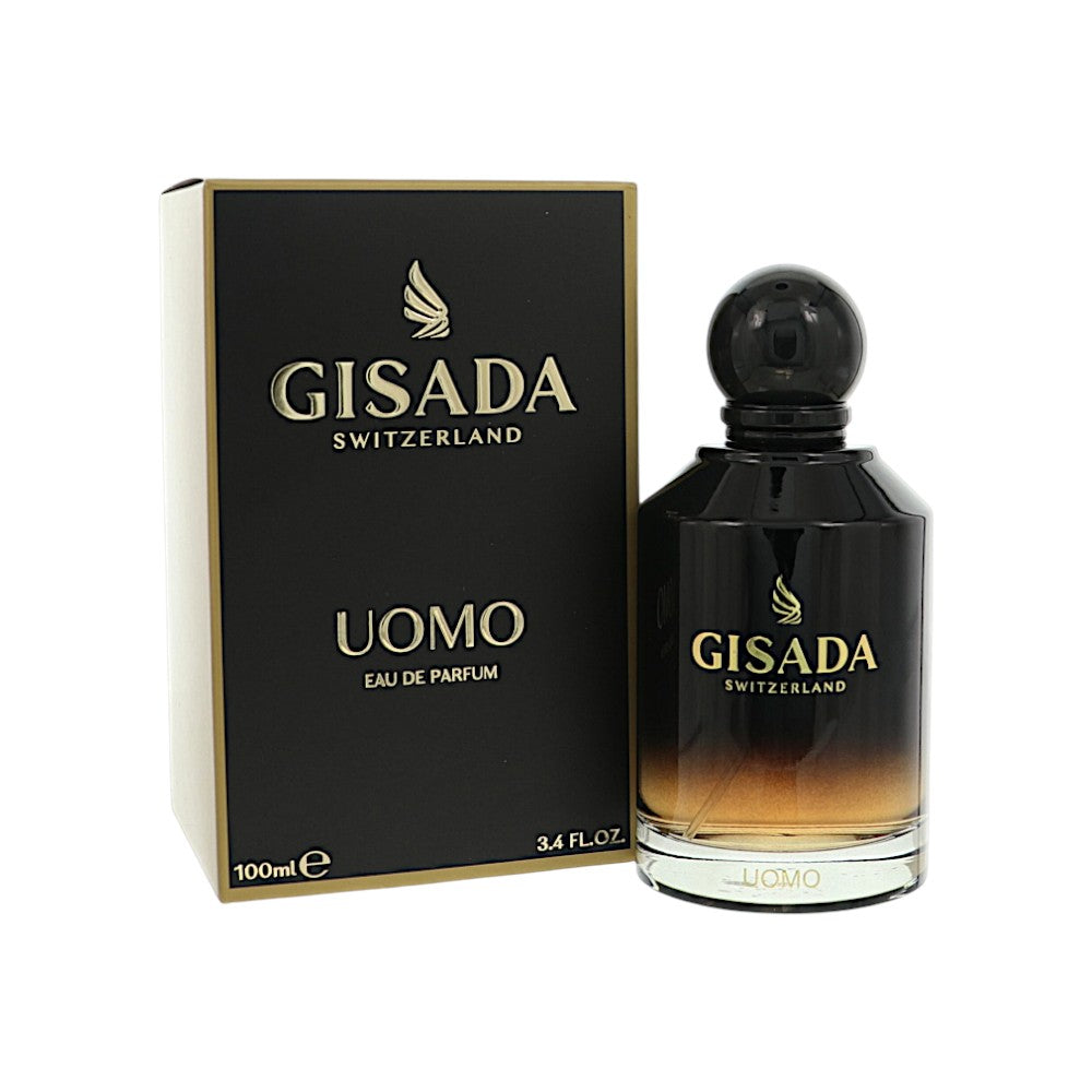 Uomo Black by Gisada 3.4 Oz Eau De Parfum Spray In Box for Men