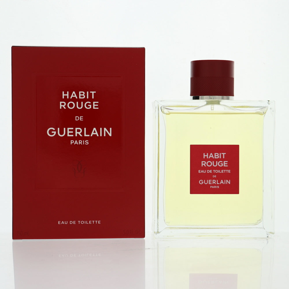 Habit Rouge By Guerlain Cologne 5.0 Oz Eau De Toilette Spray For Men - Box