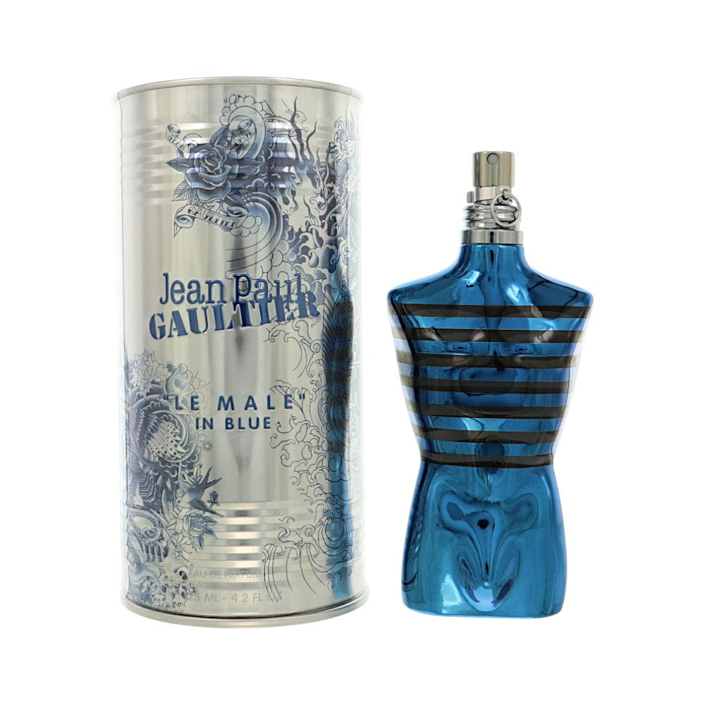 Le Male In Blue by Jean Paul Gaultier 4.2 Oz Eau De Parfum Spray In Box for Men