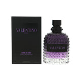 Uomo Born In Roma Purple by Valentino 3.4 Oz Eau De Toilette Spray for Men