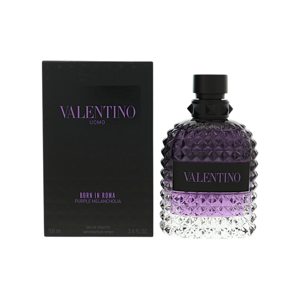Born In Roma Purple Melancholia by Valentino 3.4 Oz Eau De Toilette Spray In Box for Men